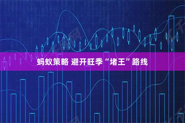 蚂蚁策略 避开旺季“堵王”路线