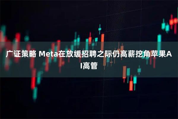 广证策略 Meta在放缓招聘之际仍高薪挖角苹果AI高管