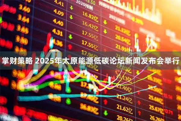 掌财策略 2025年太原能源低碳论坛新闻发布会举行
